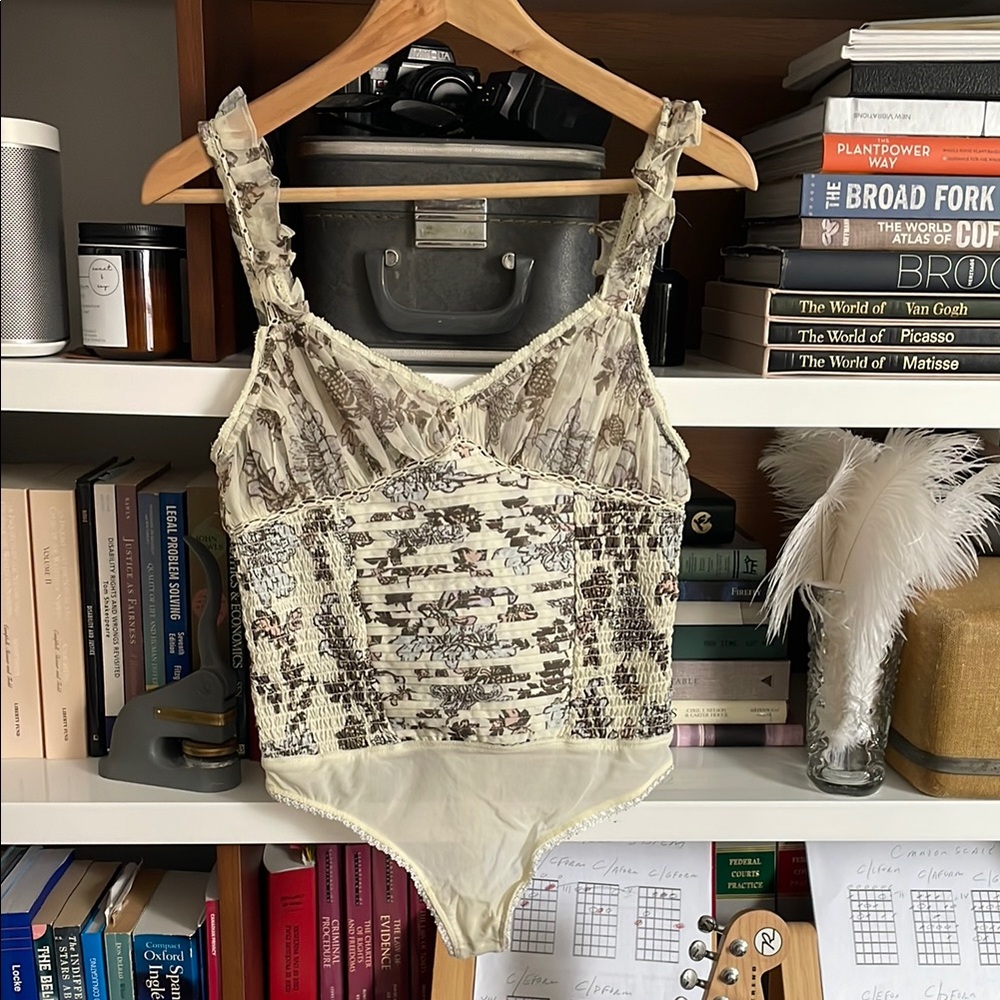 Free People Floral Bodysuit